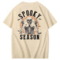 Halloween Spooky Season Funny Skll Pattern  Print 100%Cotton T-Shirt