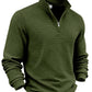 Men's Solid Color Waffle Weave Pullover Sweatshirt