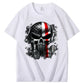 Skull Pattern Print 100%Cotton T-Shirt