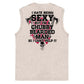 I Hate Being Sexy But I'm A Chubby Bearded Man So I Can't Help It Print Washed Cotton Sleeveless Tank Tops