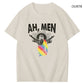 Ah Men Rainbow Jessus Faith Funny Art Pattern Print T-Shirt