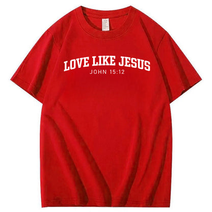Kærlighed som Jesus 100% bomuld T-shirt