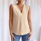 Women V Neck Tank Tops Dressy Casual Summer Loose Fit Sleeveless Shirts Blouse Comfy Womenswear Soft Basic