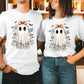 Spooky Season Boo Ghost Bow Witch Thanksgiving Funny Tops for Men, Women & Ladies