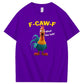 F-Caw-F What The Heli Carzy Chicken Pattern100% Cotton T-Shirt