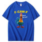 F-Caw-F What The Heli Carzy Chicken Pattern100% Cotton T-Shirt