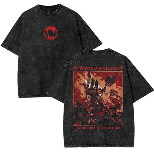 Warhammer 40k World Eaters Legion acid wash 2 Sided cotton t-shirt
