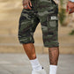 Men's Camo Twill Cargo Shorts Set – Pocket Drawstring Casual