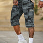Men's Camo Twill Cargo Shorts Set – Pocket Drawstring Casual