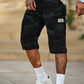 Men's Camo Twill Cargo Shorts Set – Pocket Drawstring Casual