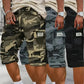 Men's Camo Twill Cargo Shorts Set – Pocket Drawstring Casual