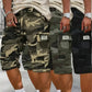 Men's Camo Twill Cargo Shorts Set – Pocket Drawstring Casual