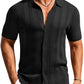Urbntees Men's Knit Polo Shirt Short Sleeve Button Down Casual Summer Beach