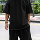 Men's Summer Casual Set, Pure Color Round Neck Short Sleeve Knit Tee & Shorts