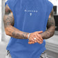 Men's Loose-Fit Sleeveless Short Graphic T-Shirt