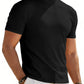 Men's Summer Solid Color Short Sleeve Fashion Tee, High Neck Slim Fit T-Shirt for Gym Casual Wear
