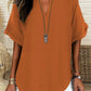 Women's Plain Short Sleeve Blouse, Casual Solid Color Top for Daily Wear, Ladies Clothes for All Seasons