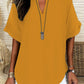 Women's Plain Short Sleeve Blouse, Casual Solid Color Top for Daily Wear, Ladies Clothes for All Seasons