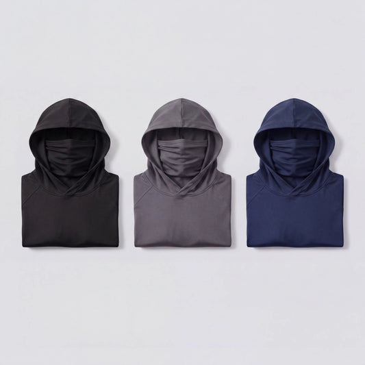 6-Piece Men's Casual Hoodie Pullovers Blue Black Light Gray Slim Fit Long Sleeve Lightweight UPF Sun Protection Soft Breathable Timeless Classic Versatile Machine Washable Comfort Multi-Occasion Wear Menswear Set Stylish Tops