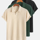 Men's Solid Color Pique Textured Knit Polo Shirt, Regular Fit Casual Short Sleeve Top for Summer, Men's Clothes for Daily Wear, Menswear