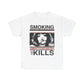 Smoking Kills Retro Manga Style Graphic T-Shirt, Cotton Tee