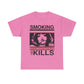 Smoking Kills Retro Manga Style Graphic T-Shirt, Cotton Tee