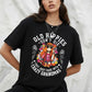 Women's Casual T-Shirt - ‘Old Hippies Are Not Dead’ White T-Shirt with Floral and Peace Sign, Machine Washable, Hippie Clothing
