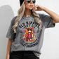 Women's Casual T-Shirt - ‘Old Hippies Are Not Dead’ White T-Shirt with Floral and Peace Sign, Machine Washable, Hippie Clothing