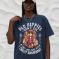 Women's Casual T-Shirt - ‘Old Hippies Are Not Dead’ White T-Shirt with Floral and Peace Sign, Machine Washable, Hippie Clothing