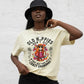Women's Casual T-Shirt - ‘Old Hippies Are Not Dead’ White T-Shirt with Floral and Peace Sign, Machine Washable, Hippie Clothing
