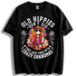 Women's Casual T-Shirt - ‘Old Hippies Are Not Dead’ White T-Shirt with Floral and Peace Sign, Machine Washable, Hippie Clothing