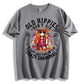 Women's Casual T-Shirt - ‘Old Hippies Are Not Dead’ White T-Shirt with Floral and Peace Sign, Machine Washable, Hippie Clothing