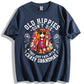 Women's Casual T-Shirt - ‘Old Hippies Are Not Dead’ White T-Shirt with Floral and Peace Sign, Machine Washable, Hippie Clothing