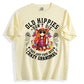 Women's Casual T-Shirt - ‘Old Hippies Are Not Dead’ White T-Shirt with Floral and Peace Sign, Machine Washable, Hippie Clothing