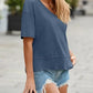Women's Summer V Neck T Shirts Casual Short Sleeve Flowy Tops Cute Loose Fit Basic Tees Premium Blend Fabric Flattering V Neckline