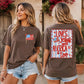 She Loves Jesus and America Too T Shirt, 4th of July Patriotic Coquette Bow Tee, USA Flag Preppy Red White Blue Shirt, Christian Gift for Women