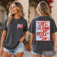 She Loves Jesus and America Too T Shirt, 4th of July Patriotic Coquette Bow Tee, USA Flag Preppy Red White Blue Shirt, Christian Gift for Women