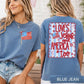 She Loves Jesus and America Too T Shirt, 4th of July Patriotic Coquette Bow Tee, USA Flag Preppy Red White Blue Shirt, Christian Gift for Women