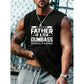 Cotton Proud Father Of A Few Dumbass Kids T-shirt, Men's Letter Graphic Tee