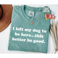 I Left My Dog To Be Here This Better Be Good Funny Comfort Colro Tee, Gift For Pet Lover