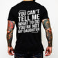 [100% Cotton] You Can't Tell Me What To Do You're Not My Daughter Men's Crew Neck Fashionable Short Sleeve Sports Comfortable And Versatile Spring/Summer Athletic Style T-Shirt