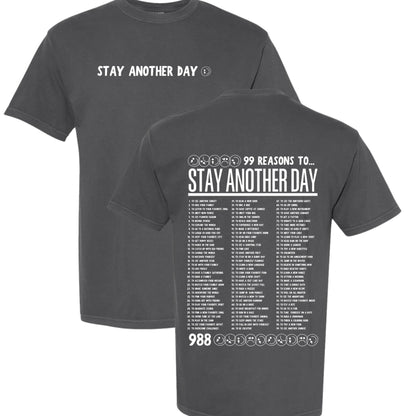 99 Reasons to Stay Another Day Mental Health Awareness Premium Unisex T-Shirt