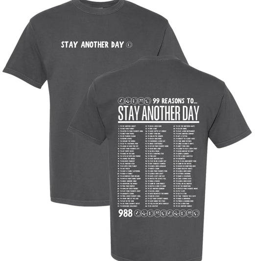 99 Reasons to Stay Another Day Mental Health Awareness Premium Unisex T-Shirt