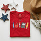 Cute School Supplies Heritage Graphic Tee, Aesthetic Back To School Spirit Shirt