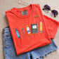 Cute School Supplies Heritage Graphic Tee, Aesthetic Back To School Spirit Shirt