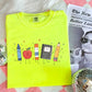 Cute School Supplies Heritage Graphic Tee, Aesthetic Back To School Spirit Shirt