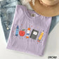 Cute School Supplies Heritage Graphic Tee, Aesthetic Back To School Spirit Shirt
