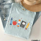 Cute School Supplies Heritage Graphic Tee, Aesthetic Back To School Spirit Shirt