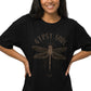 Boho Dragonfly Shirt Women Gypsy Soul Graphic Tee Plus Size Vintage Mystical Top