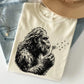 Bigfoot Dandelion T-Shirt, Vintage Sasquatch Nature Tee, Woodland Cryptid Graphic T-Shirt, Outdoor Adventure Shirt, Bigfoot Lover Gift